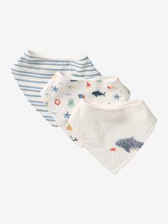 -Set met 3 slabbetjes van katoengaas