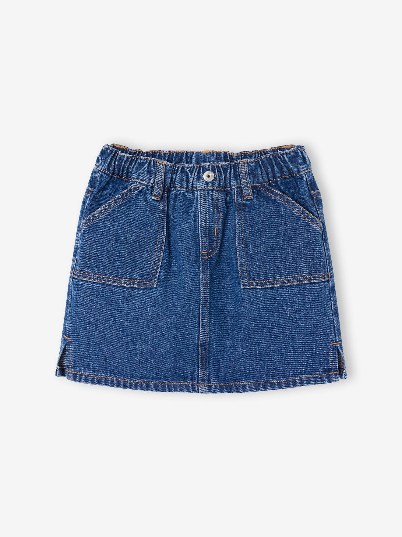 Vertbaudet Jeans Meisjesrok Van Basics Middenblauw
