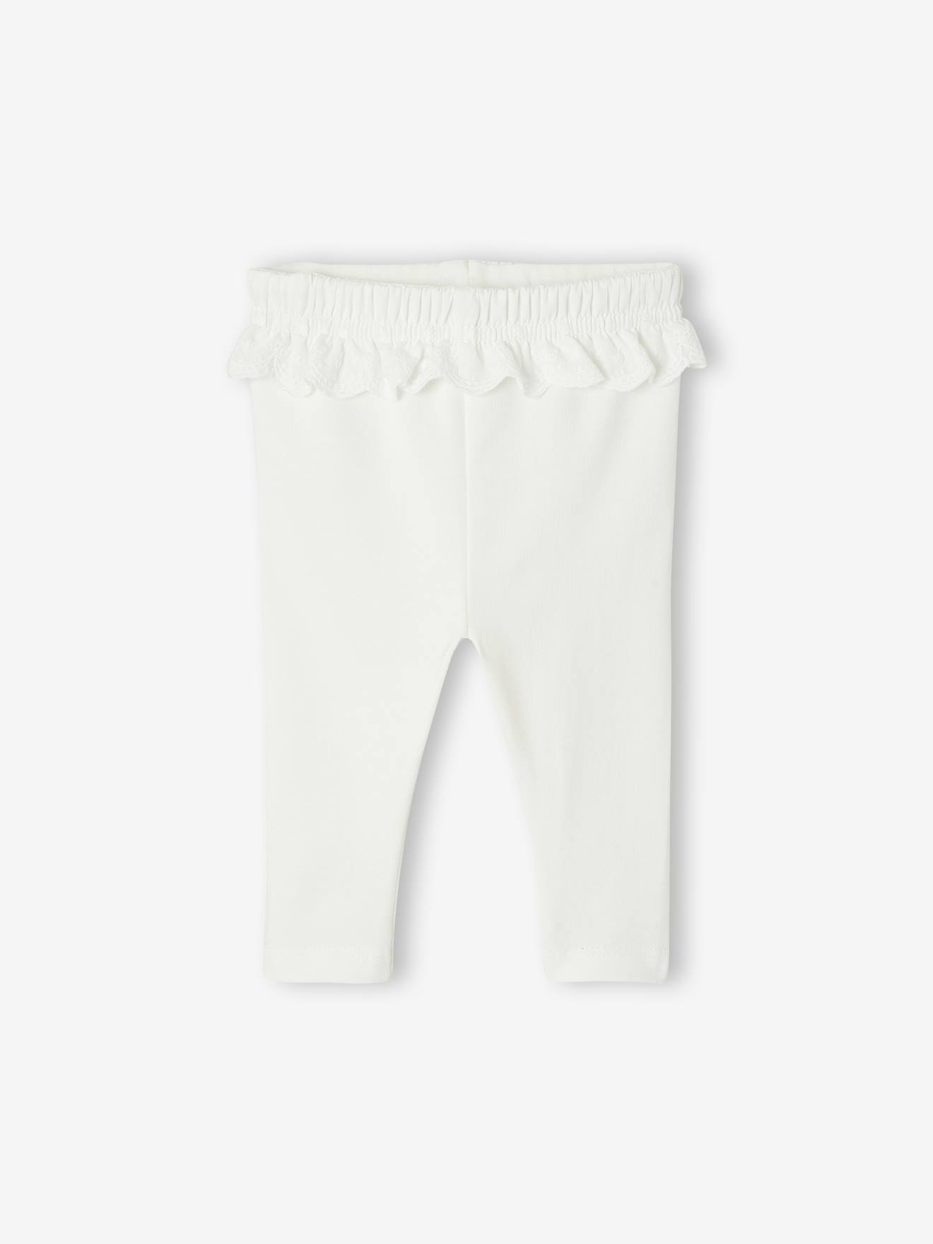 Vertbaudet Jersey Legging Voor Pasgeboren Meisjes Ecru