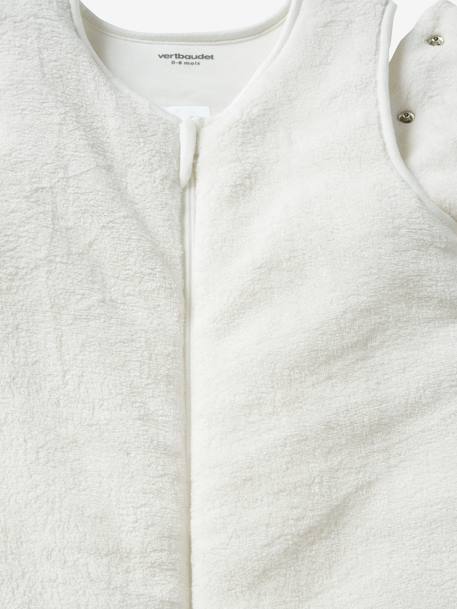 Trappelzak uit microvezel met afneembare mouwen, ideaal voor uitstapjes ECRU+TAUPE+VIOLEN - vertbaudet enfant 