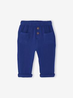 Pantalon bébé garçon gaze de coton  - vertbaudet enfant