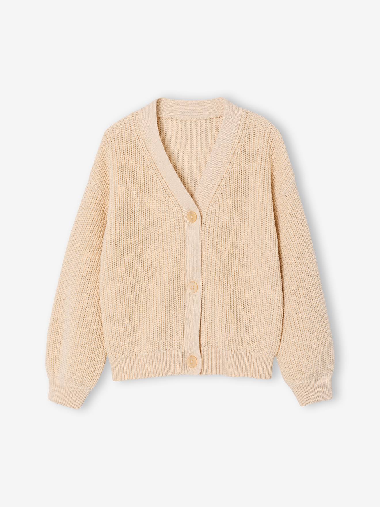 Vertbaudet Meisjesvestje Van Kabeltricot Vanille