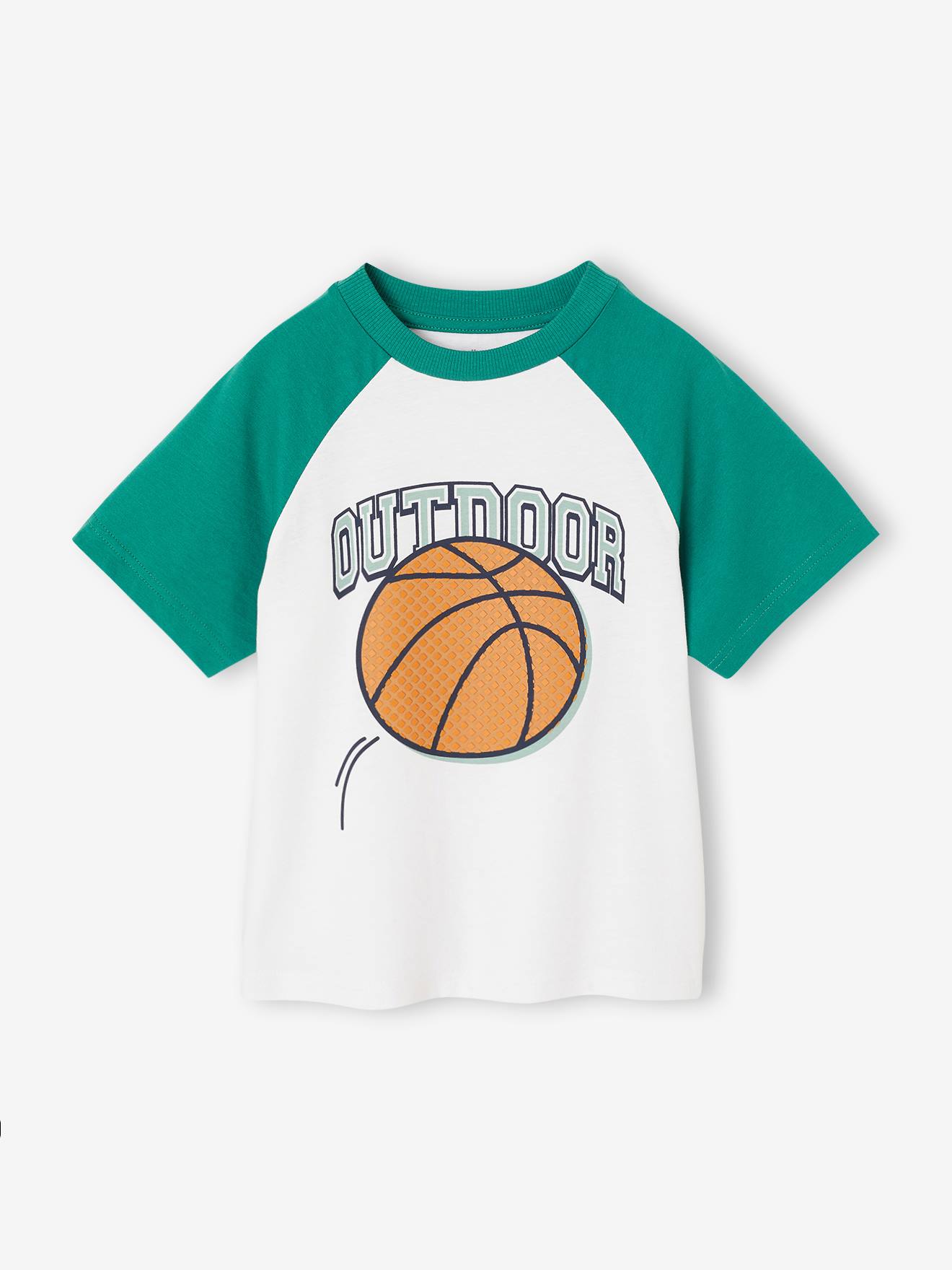 Vertbaudet T-shirt Voor Jongens Met Raglanmouwen Groen