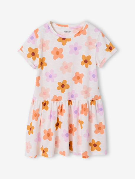 Fille-Robe imprimée fille manches courtes