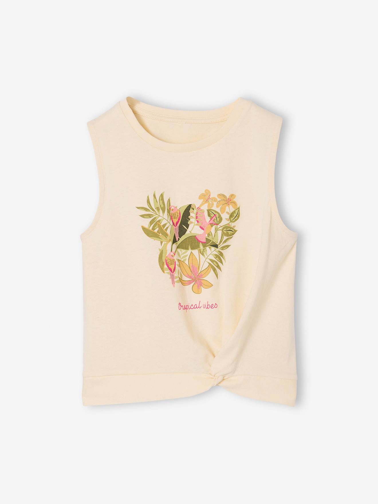 Vertbaudet T-shirt Voor Meisjes Met Print Ecru