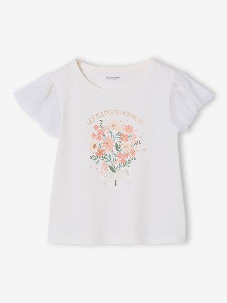 Tee-shirt manches courtes fleuri  - vertbaudet enfant