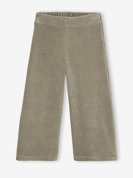 Fille-Pantalon fille large en velours 