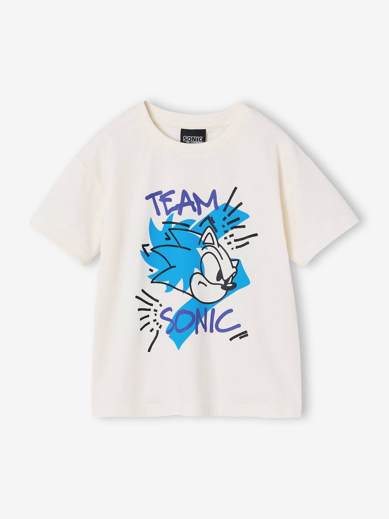 T-shirt Jongen Sonic Ecru