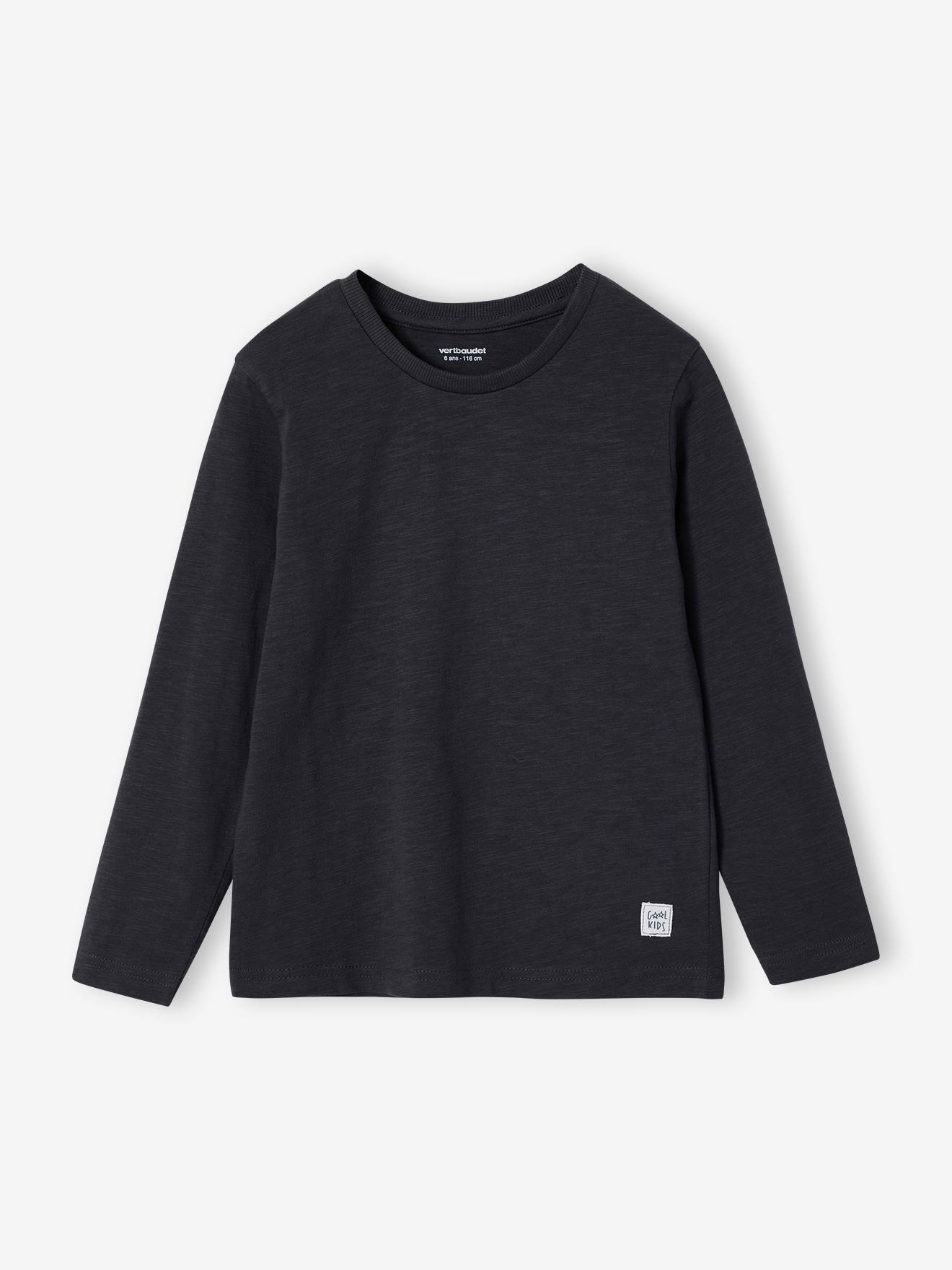 Vertbaudet Personaliseerbare Gekleurd T-shirt Voor Jongens Met Lange Mouwen Antraciet