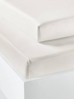 Linge de maison et décoration-Lot de 2 draps-housses enfant en coton recyclé