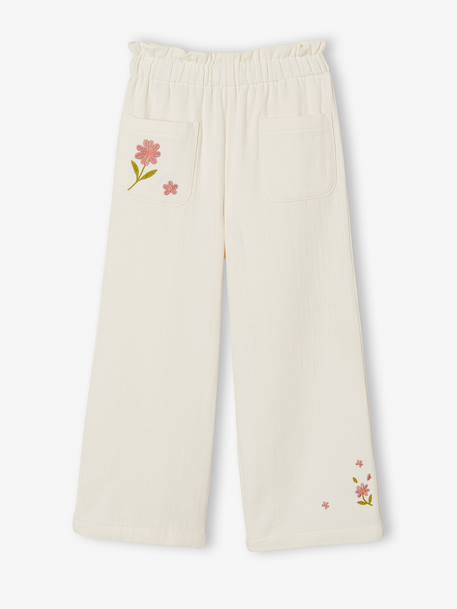 Fille-Pantalon fille large en gaze de  coton