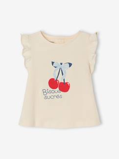 T-shirt bébé fille motif fantaisie en coton bio  - vertbaudet enfant