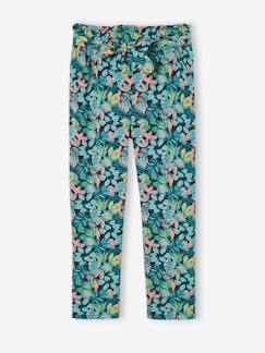 Meisje-Driekwartmeisjesbroek voor meisjes met bloemenprint