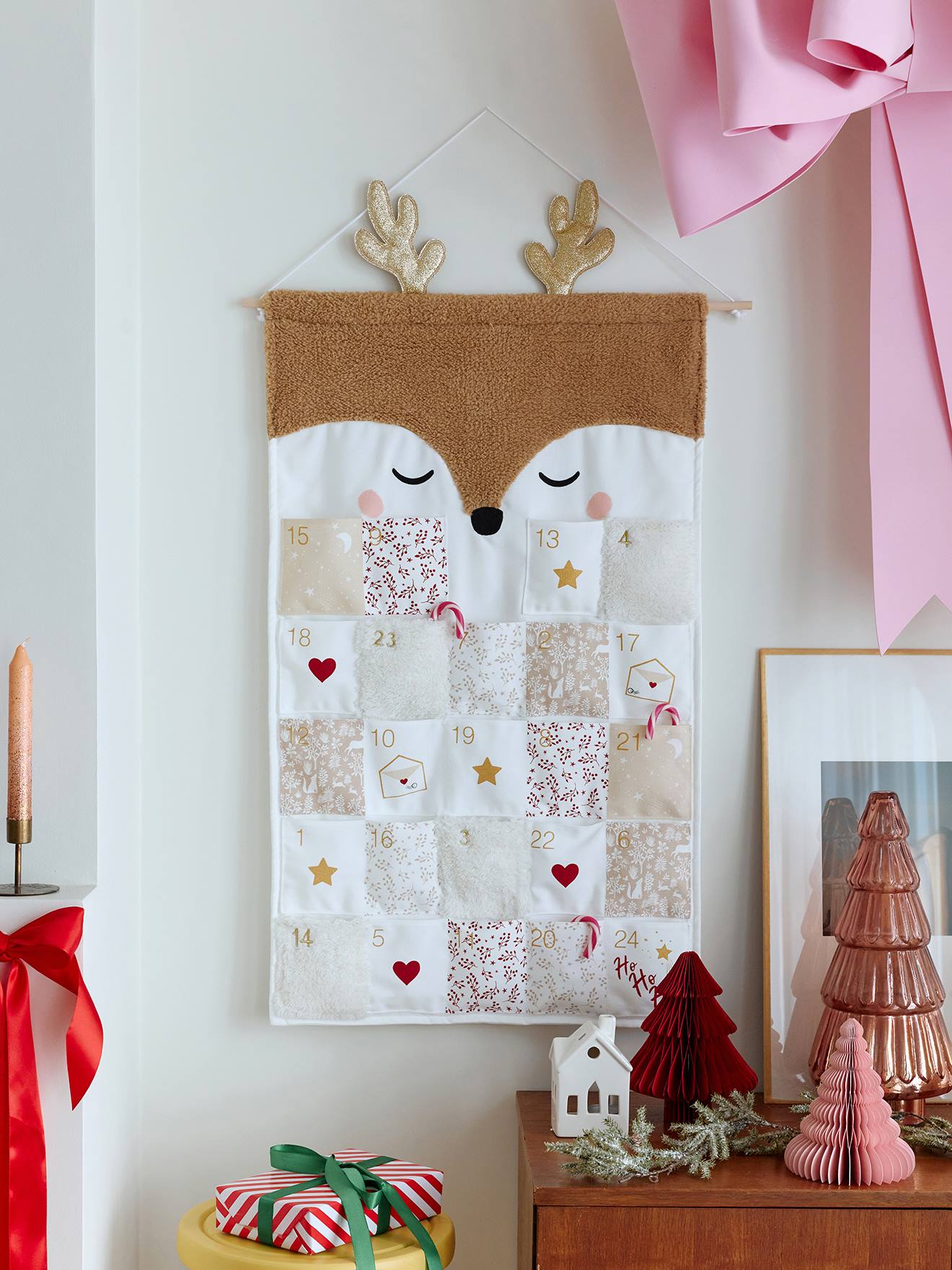 Vertbaudet Adventskalender Rendier In Sherpa Goudbeige