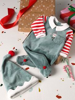 Bébé-Pyjama, surpyjama-Pyjama bébé mixte + bonnet Joyeux Lutin coffret cadeau Noël