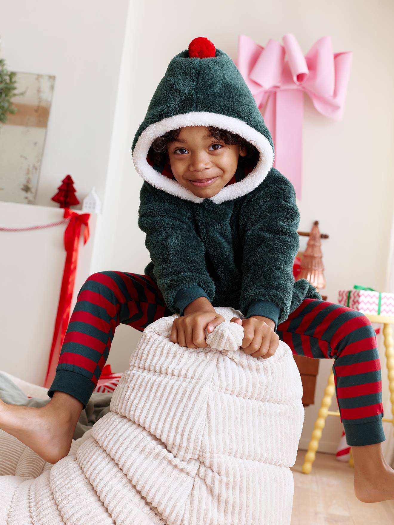 Vertbaudet Pyjama Set En Sweater Met Capuchon Voor Jongens Groen