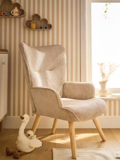 Chambre et rangement-Chambre-Chaise, tabouret, fauteuil-Fauteuil d'allaitement fixe en velours côtelé