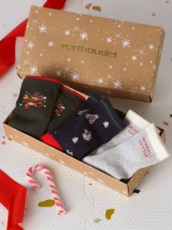 Coffret Cadeau Noël : Pyjama + Chaussettes Fille - 100% Coton, Imprimé
