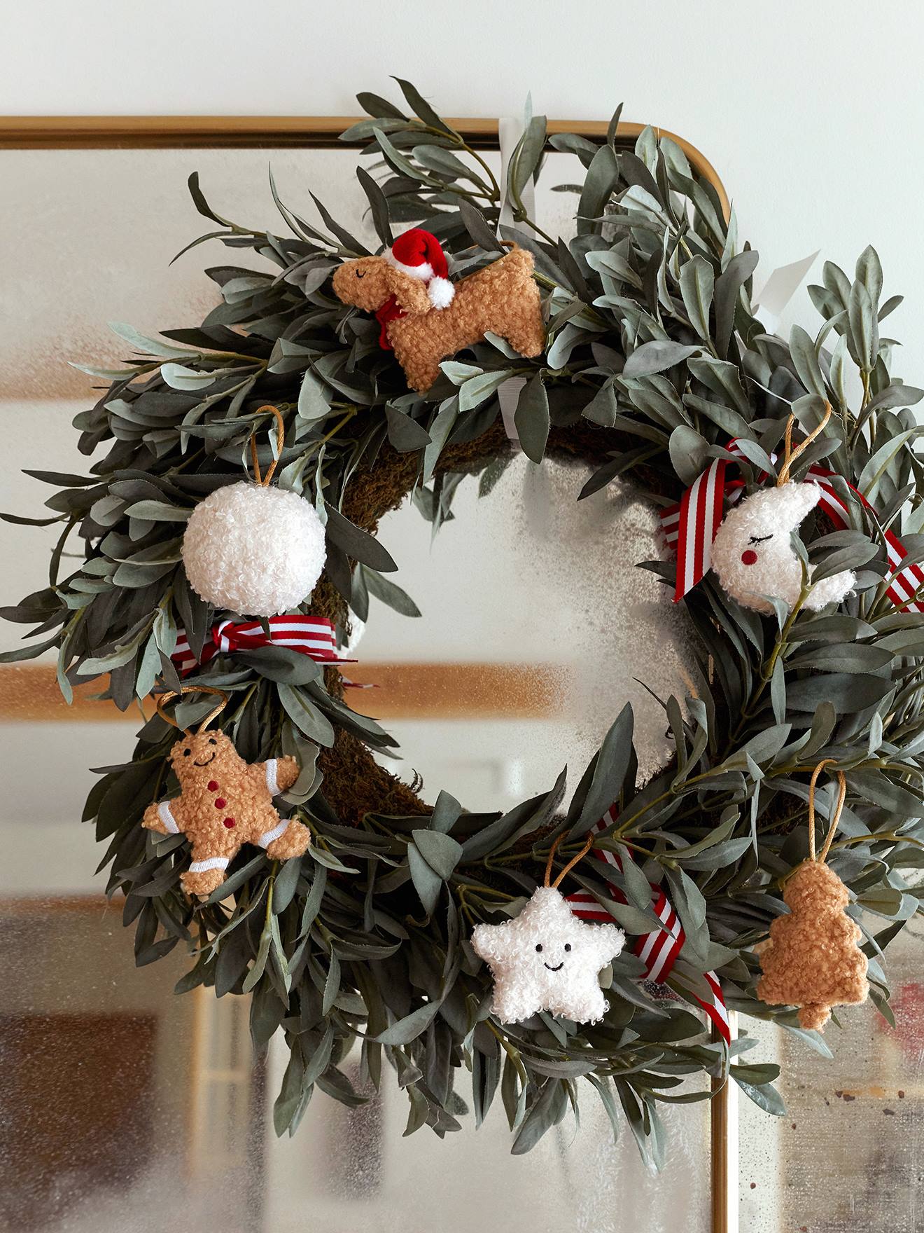 Vertbaudet Set Van 12 Kerstdecoraties In Sherpa Beige