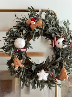 -Set van 12 kerstdecoraties in sherpa