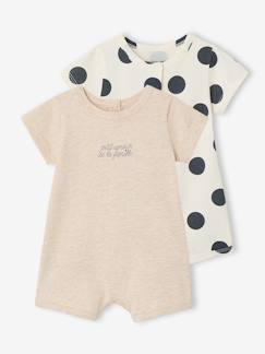 Bébé-Pyjama, surpyjama-Coffret bébé 2 combishorts en coton bio