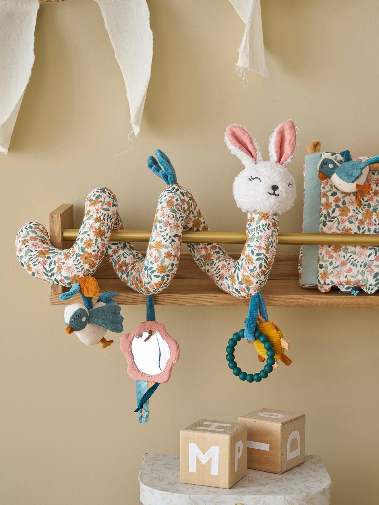 Vertbaudet Activiteitenspiraal Retro Flower Geel