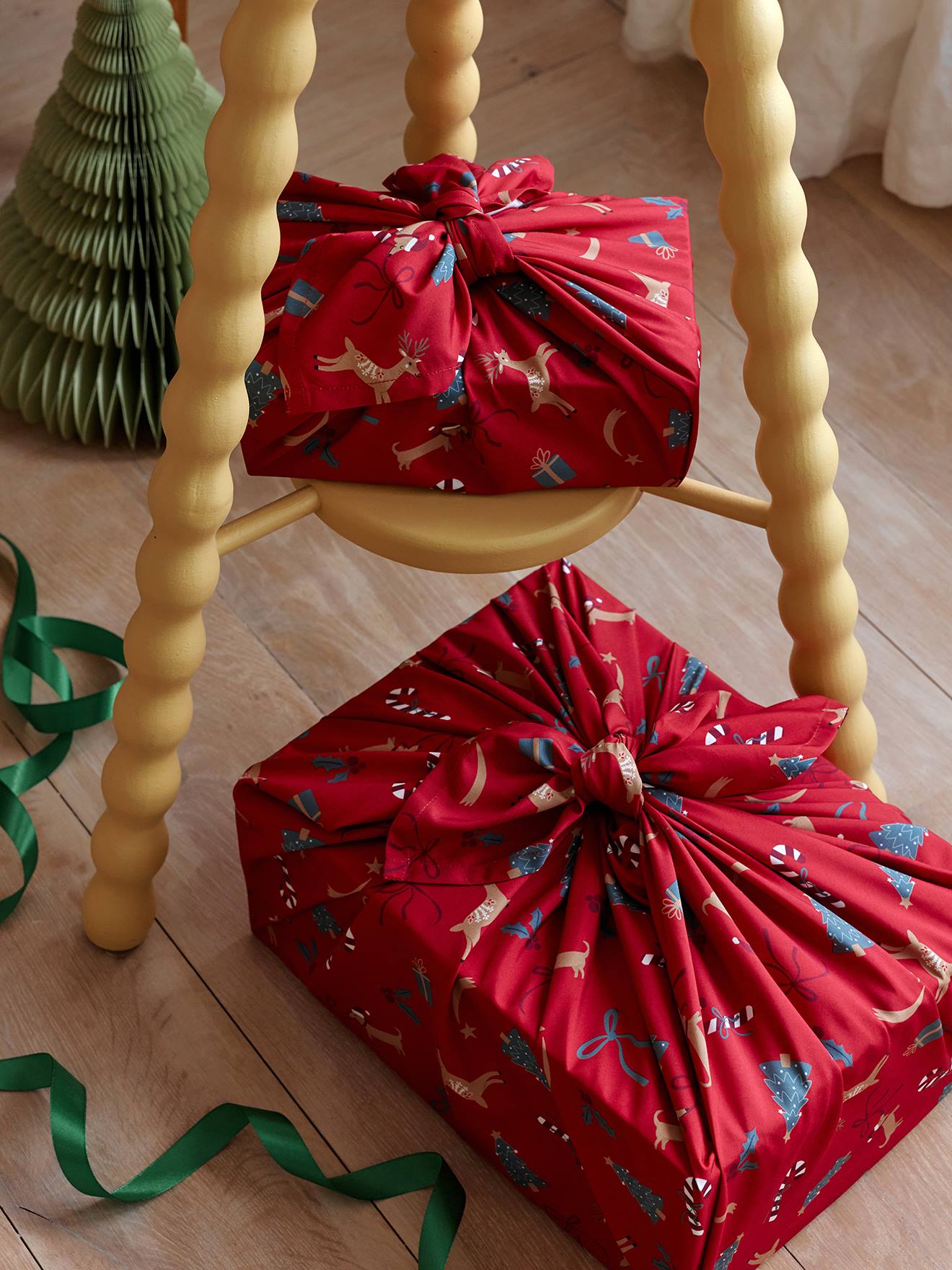 Vertbaudet Set Van 2 Furoshiki Rood
