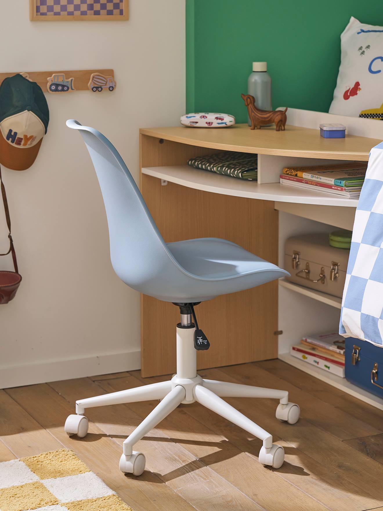 Vertbaudet Kinderbureaustoel Met Wieltjes Blauw