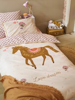 Linge de maison et décoration-Linge de lit enfant-Parure housse de couette + taie d'oreiller ARIZONA DREAM, avec coton recyclé