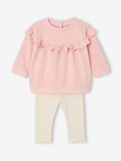 Baby-Babyset-Set sweater met ruche + legging baby