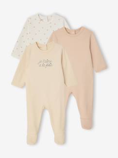 Bébé-Pyjama, surpyjama-Lot 3 pyjamas bébé en coton bio