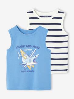 Garçon-T-shirt, polo, sous-pull-Lot de 2 débardeurs garçon 