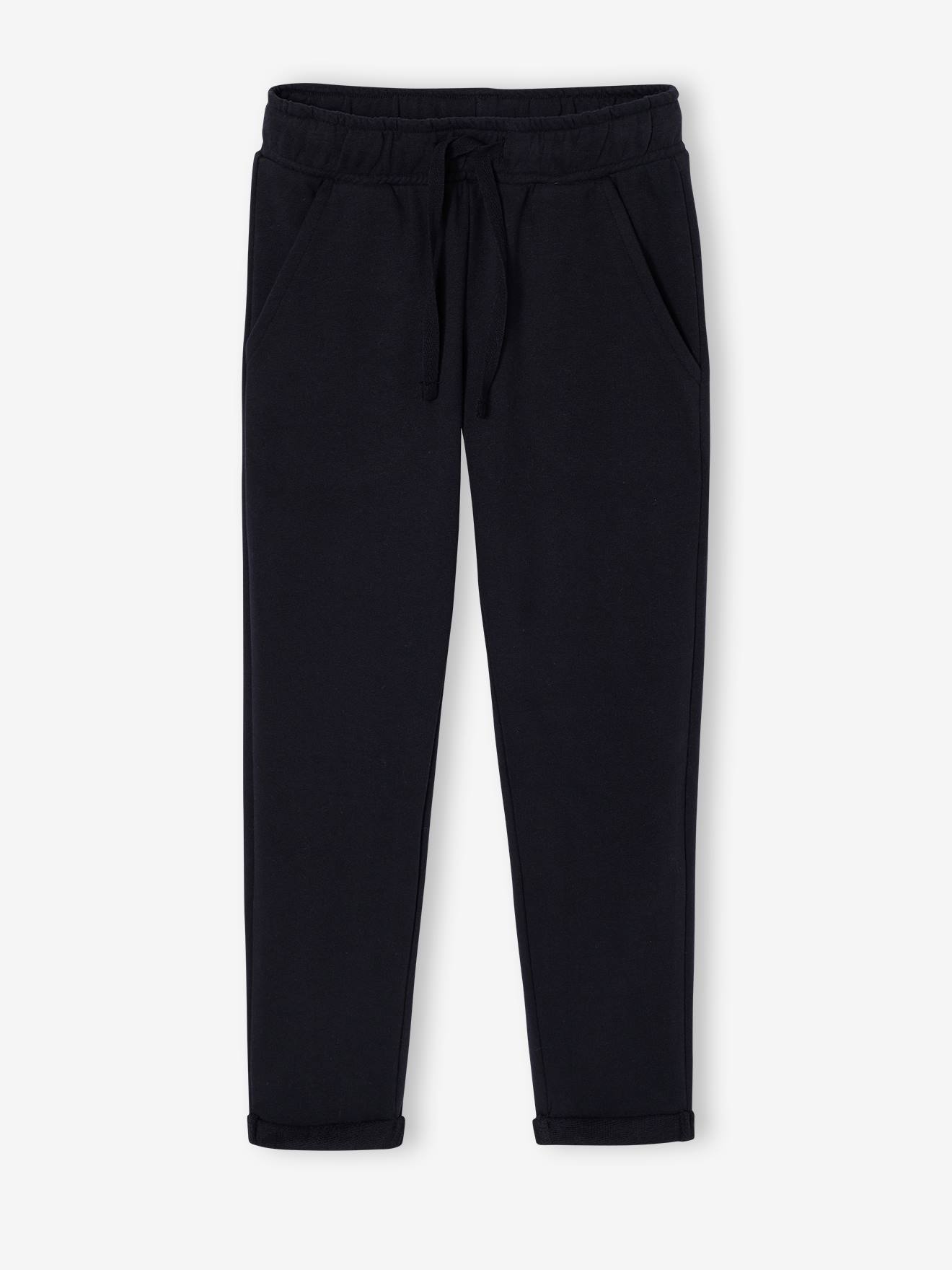 Vertbaudet Broek Jongen Van Molton Zwart, Bedrukt