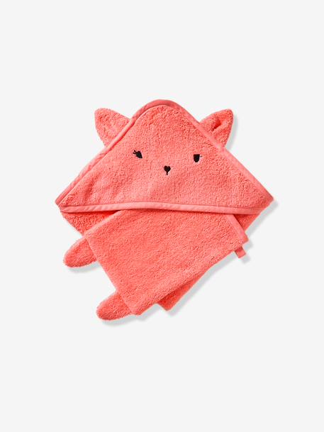 Bébé-Cape de bain + gant de toilette BIO*