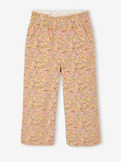 Meisje-Wijde 'paperbag' meisjesbroek met luipaardprint