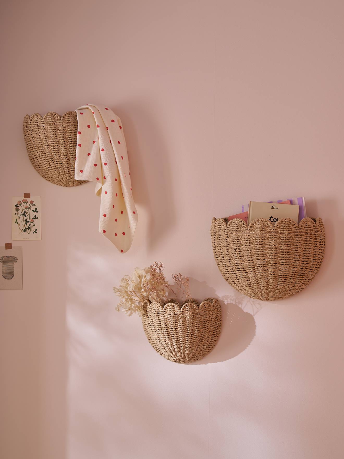 Vertbaudet Set Van 3 Manden Wanddecoraties Feston Beige