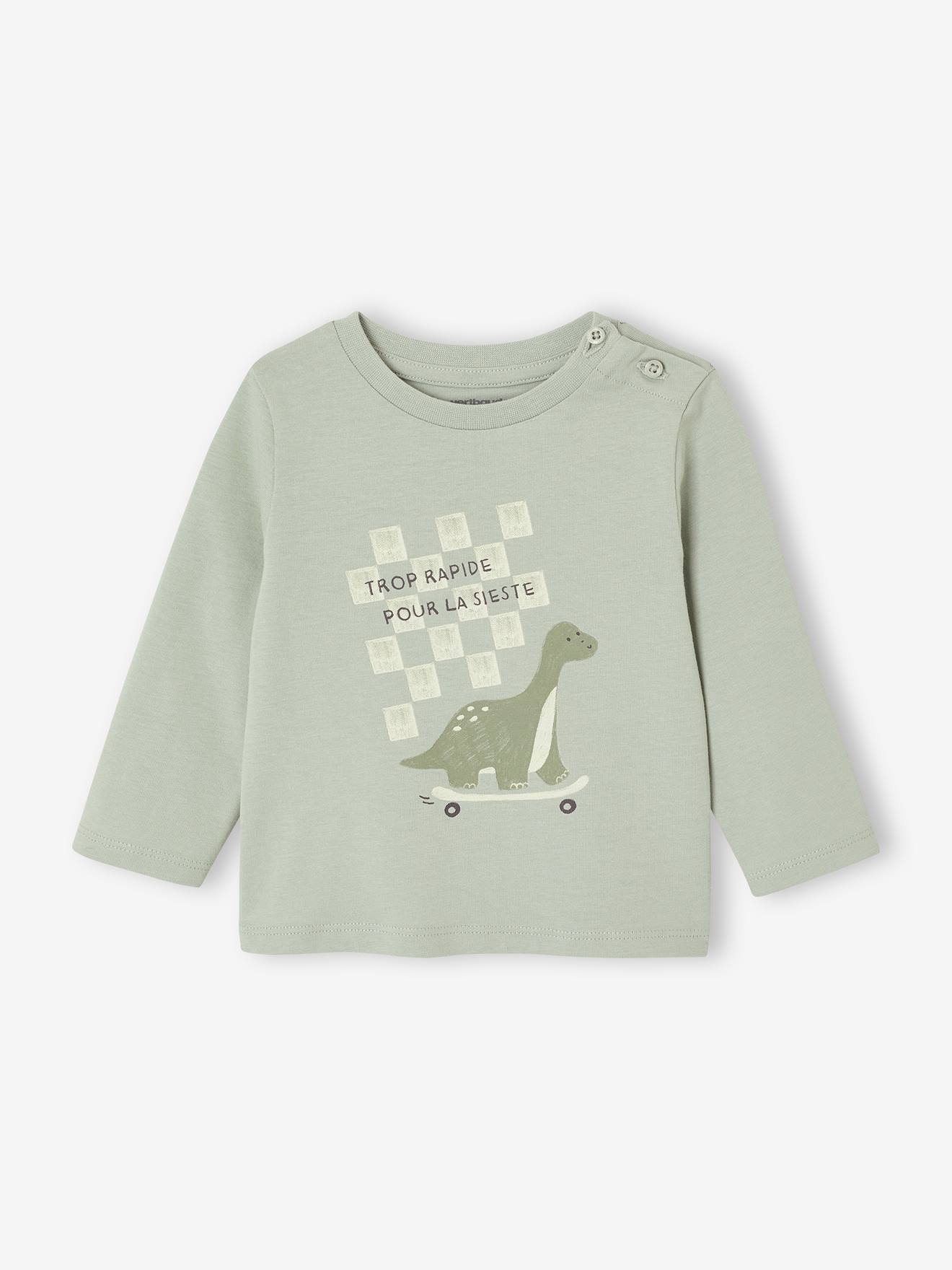 Vertbaudet Decoratief T-shirt Babyjongen Blauwgroen