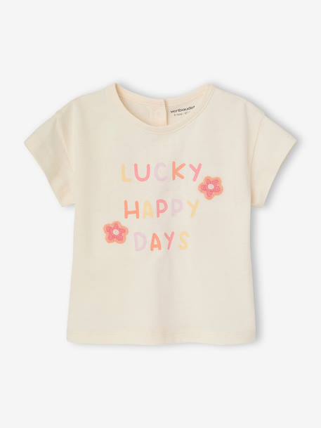Bébé-T-shirt bébé fille détails en crochet