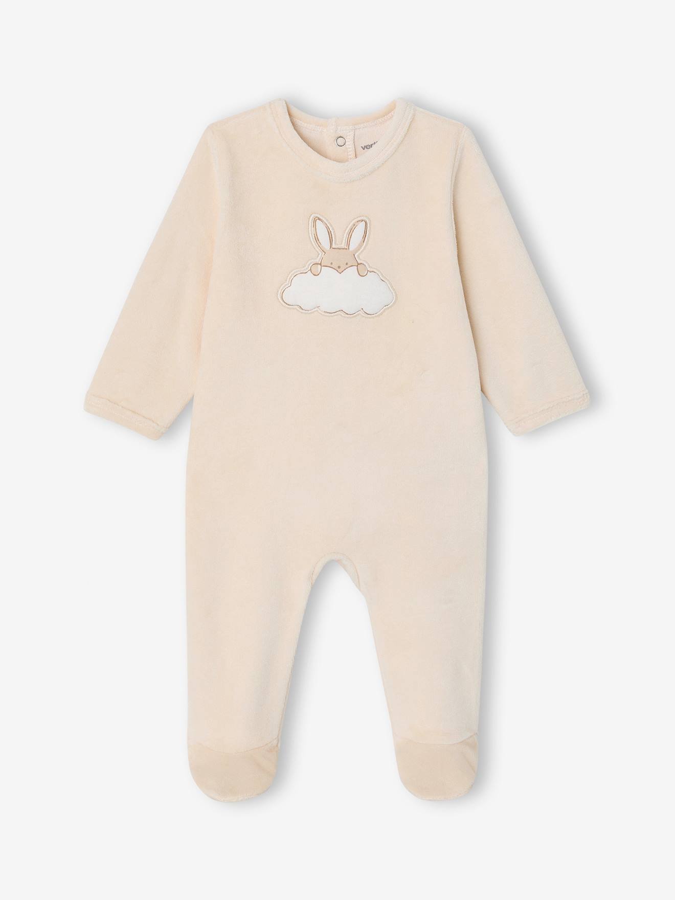 Vertbaudet Babypakje In Fluweel / Velours Ecru