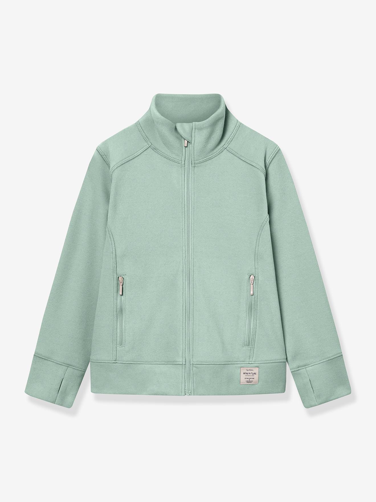 Matberkan Mini A Ture Fleece Jas Voor Kinderen Met Ritssluiting Mintgroen