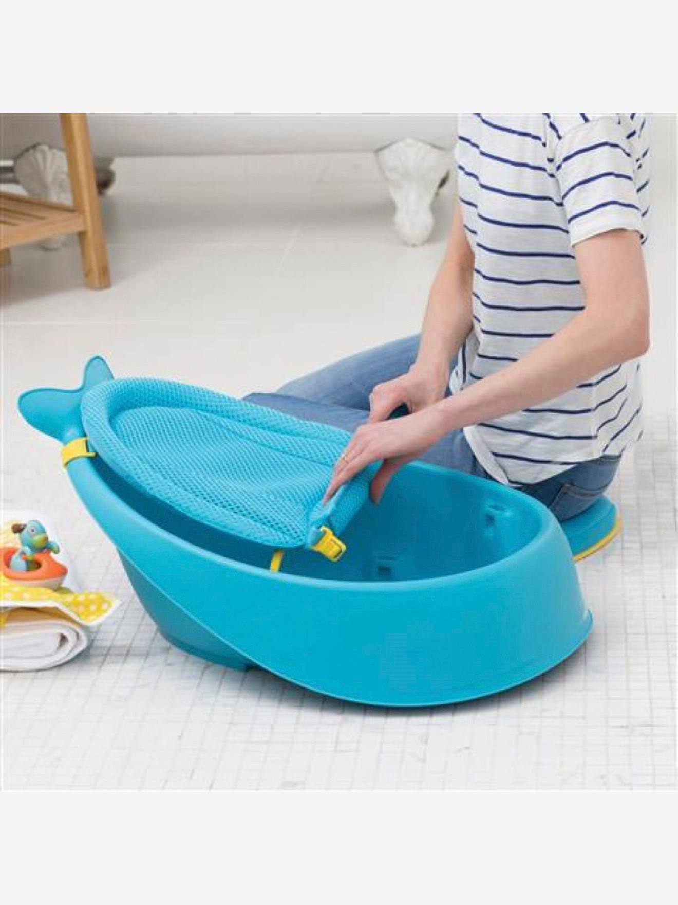 Baignoire pliable easytub bleu imprimé Vertbaudet