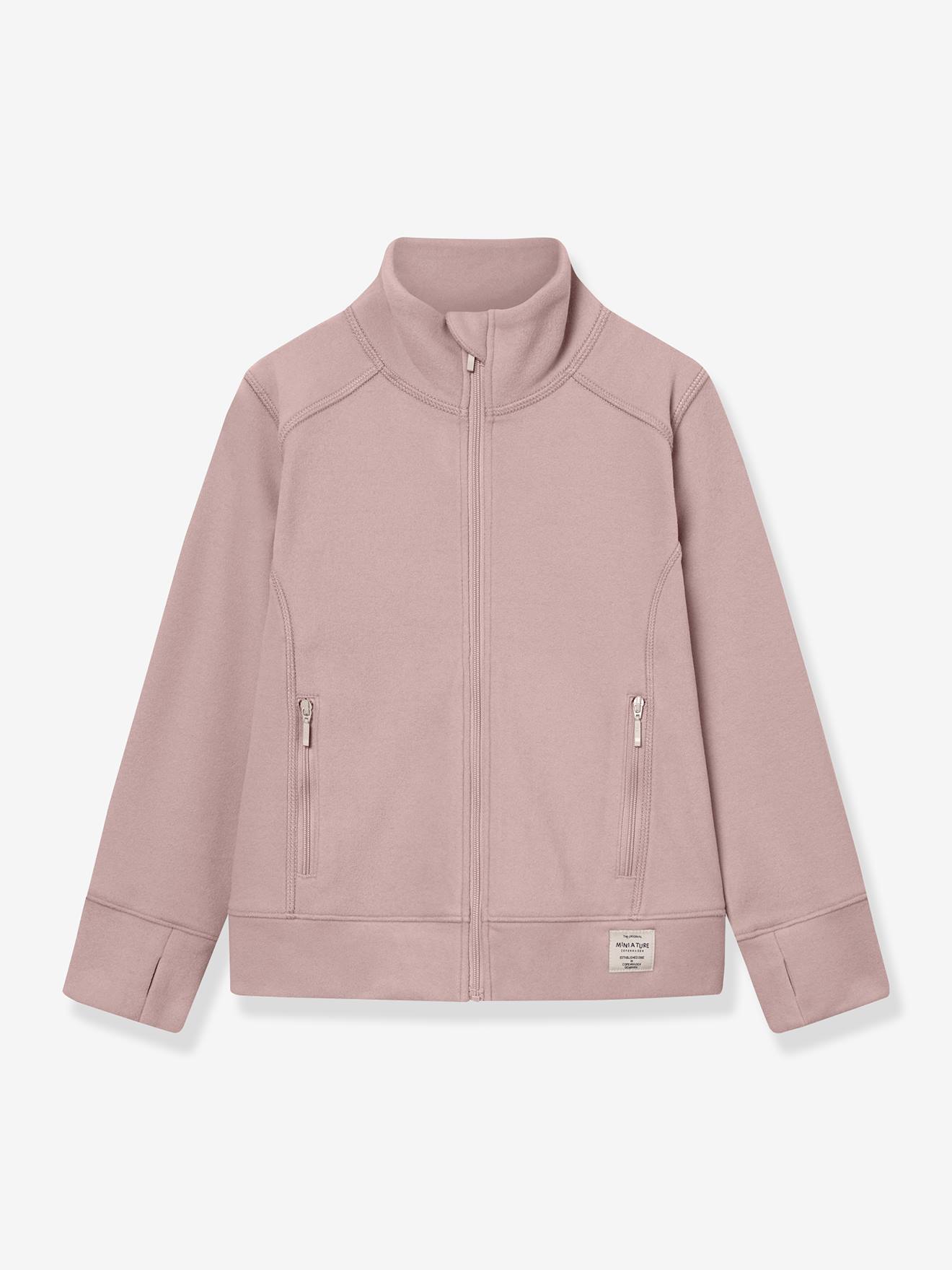 Matberkan Mini A Ture Fleece Jas Voor Kinderen Met Ritssluiting Oudroze