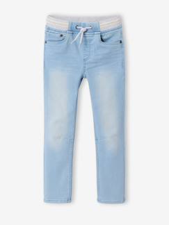 Jongens-Broek-Rechte fleecebroek jongens denim look