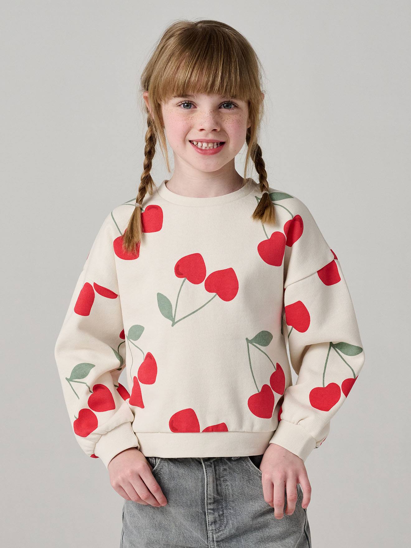 Vertbaudet Decoratieve Meisjessweater Met Hartjes Of Stippen Wit, Bedrukt