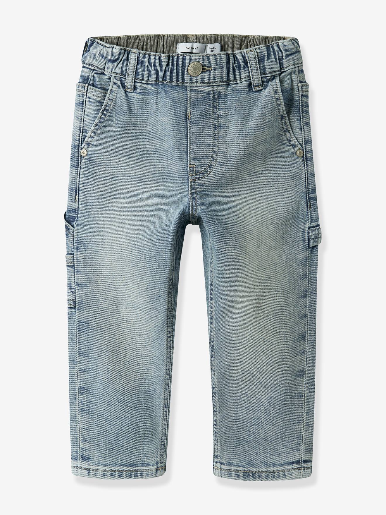 Taps Toelopende Jeans In Worker-stijl Voor Babyjongens Van Name It Jeansblauw