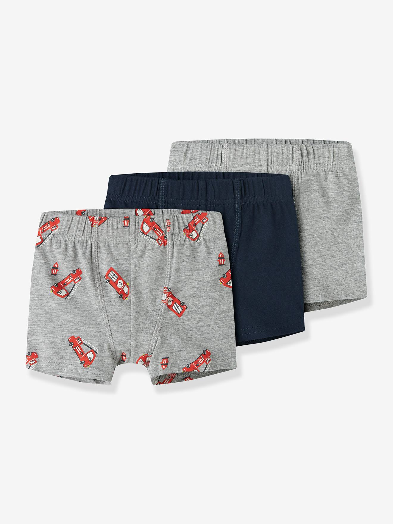 Set Van 3 Boxershorts Brandweerman Jongen Name It Gemêleerd Grijs