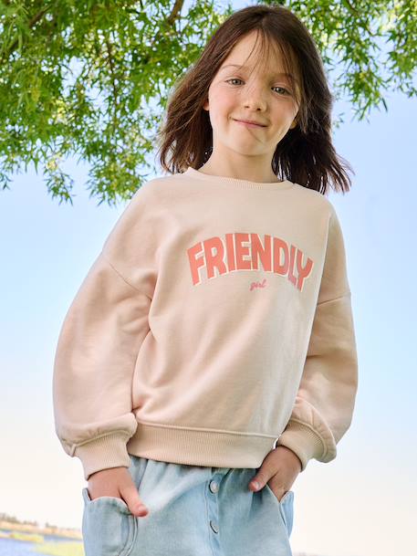 Fille-Pull, gilet, sweat-Sweat-Sweat fille message positif