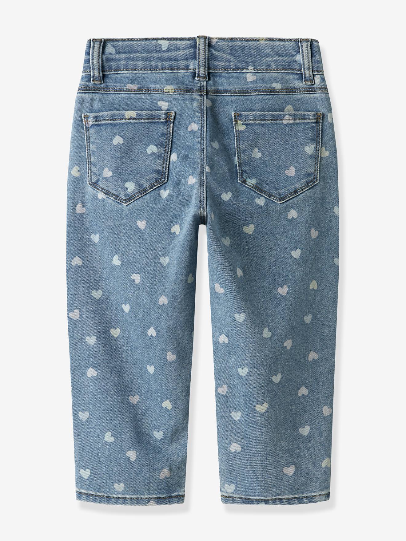 Mom Fit Jeans Met Hartjes Voor Meisjes Name It Jeansblauw