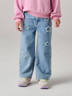 Jean large fille étoiles  - vertbaudet enfant