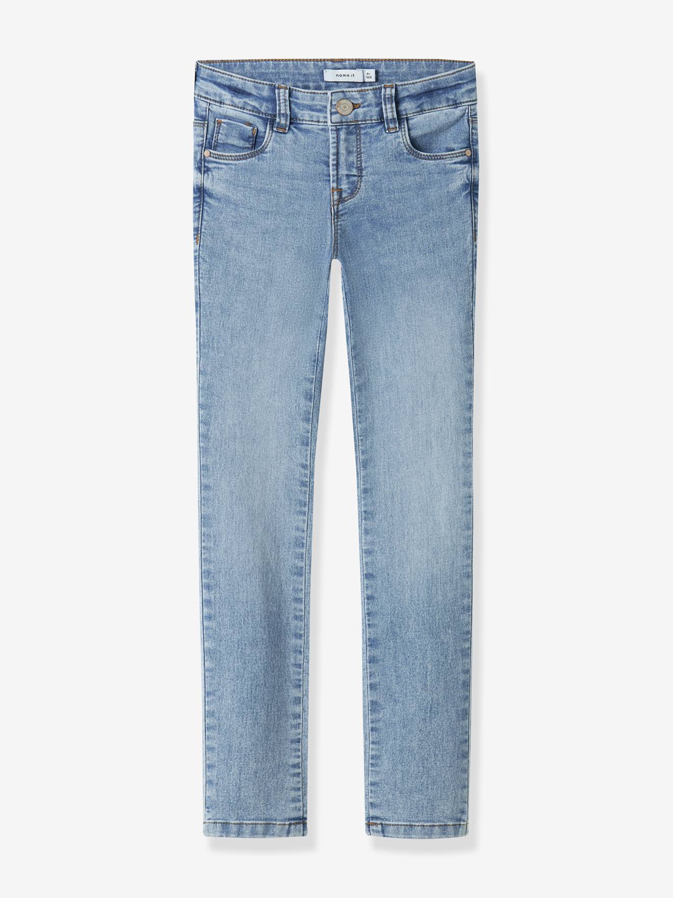 Jean skinny fille NAME IT en coton recyclé bleu jean
